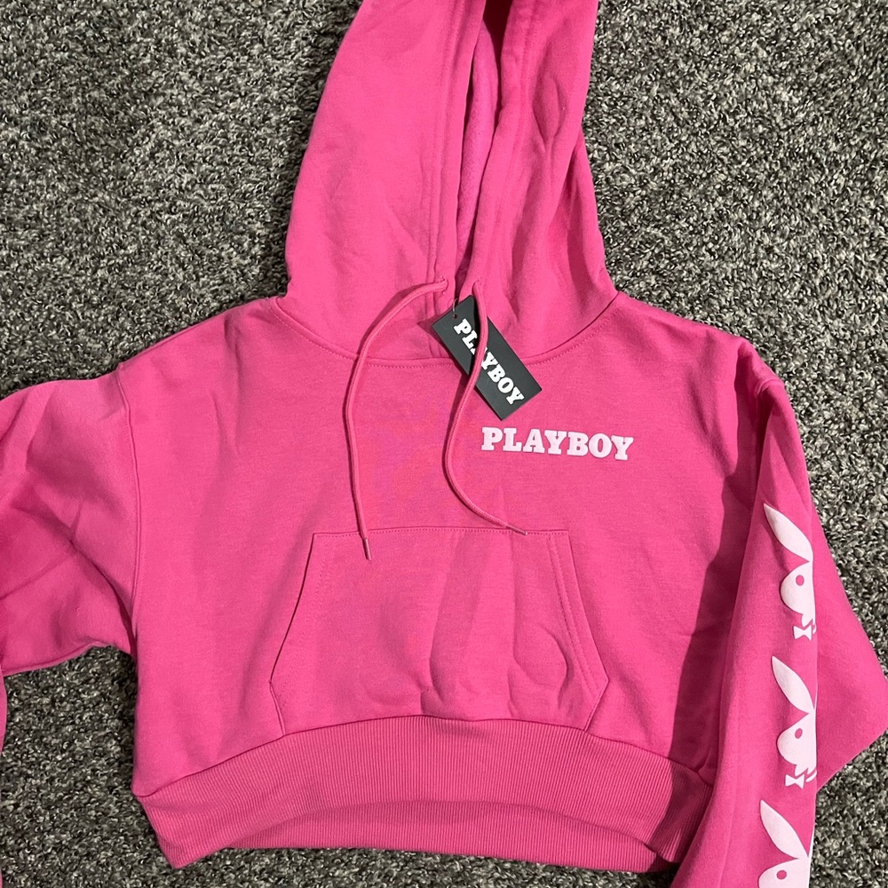 Cropped Playboy Hoodie